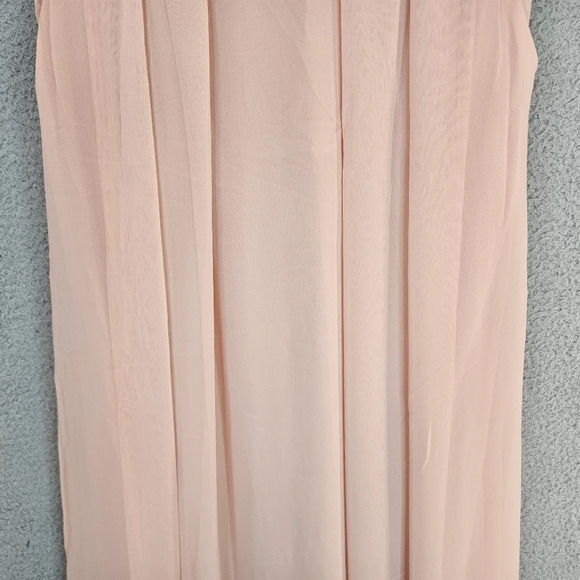 After Six Gown Womens Sz 10R Porcelain Pink Flowy Chiffon Formal Wedding *Read* - Picture 4 of 13